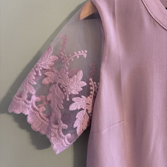 NWT Lulus Lisa Marie Pink Embroidered Top S Lace Crochet Valentines Cottage Boho - Picture 4 of 9